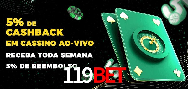 Promoções do cassino ao Vivo 119bet